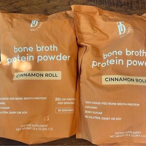 TB Wellness Bone Broth Protein Powder Cinnamon Roll 5/4/27 2 bags
